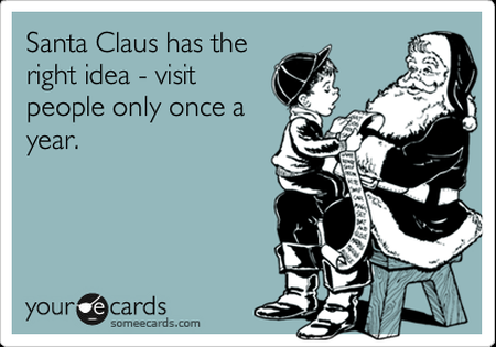 Santa claus has the right idea - Christmas funnies at PMSLweb.com