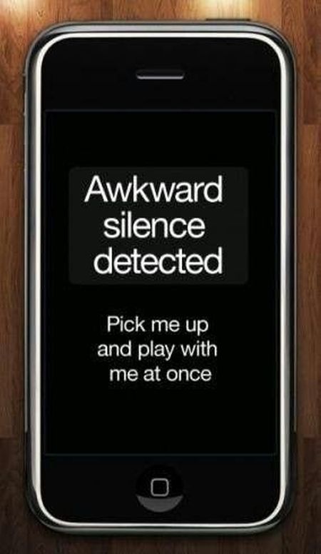 awkward silence detected iPhone humor at PMSLweb.com