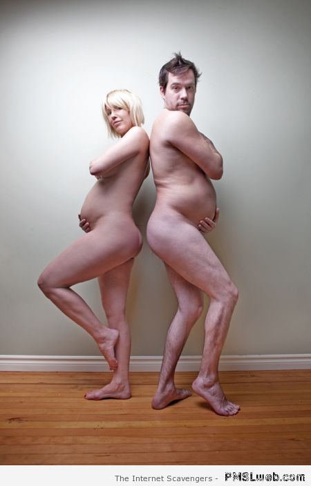 Pregnant couple humor at PMSLweb.com