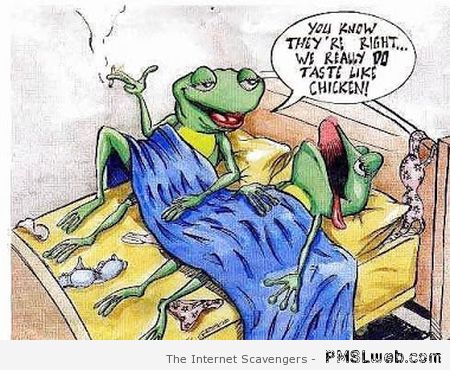 Frogs we do taste like chicken cartoon – Daily humor at PMSLweb.com
