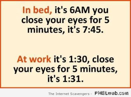 In bed versus at work at PMSLweb.com