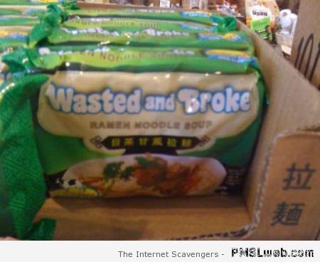 Wasted and broke noodles at PMSLweb.com