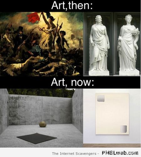 Art then versus art now meme at PMSLweb.com
