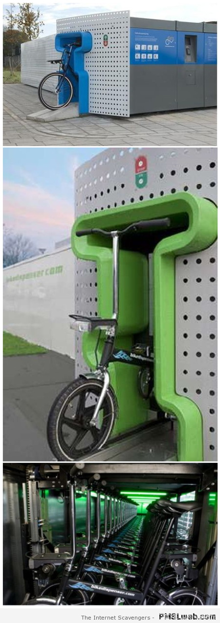 Bike dispenser vending machine at PMSLweb.com