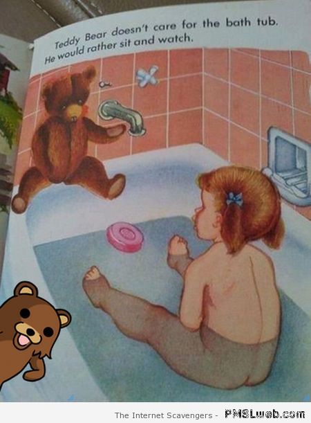 Pedobear and the bathtub at PMSLweb.com