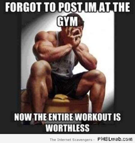 Posting i’m at the gym at PMSLweb.com 