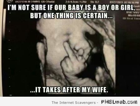 Funny baby ultrasound meme at PMSLweb.com