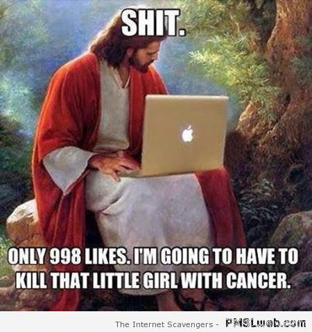 Jesus facebook meme at PMSLweb.com