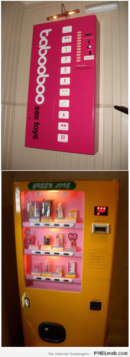 Sex toys vending machine at PMSLweb.com