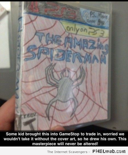 PS3 spiderman cover art humor at PMSLweb.com