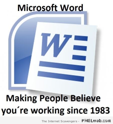 Microsoft word meme at PMSLweb.com