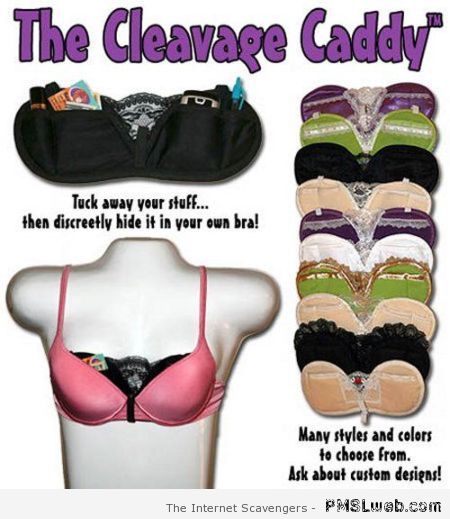 The cleavage caddy at PMSLweb.com