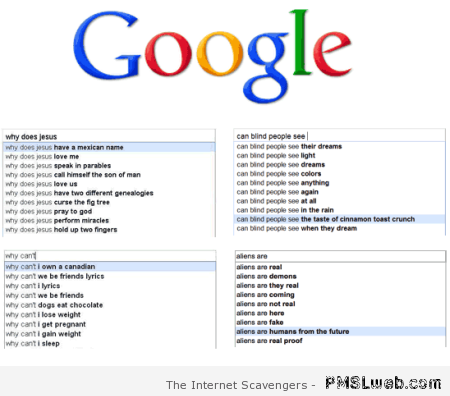 Google search results humor at PMSLweb.com