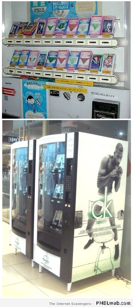 Underwear vending machines at PMSLweb.com
