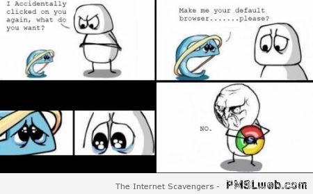 Sad internet explorer meme – Computer humor at PMSLweb.com