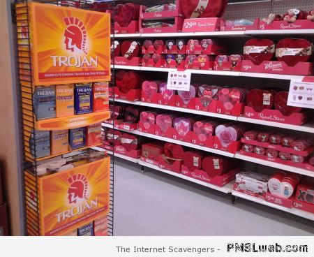 Funny Valentine’s day placement at PMSLweb.com