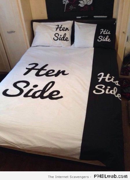 Her side and his side blanket at PMSLweb.com