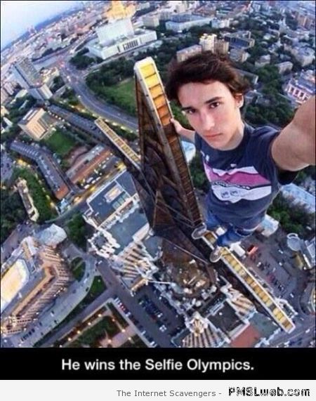 He wins the selfie Olympics – Amusing pictures at PMSLweb.com