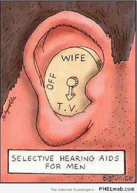 Selective hearing aids for men at PMSLweb.com
