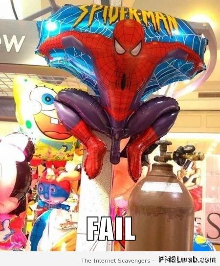 Spiderman ballon fail at PMSLweb.com