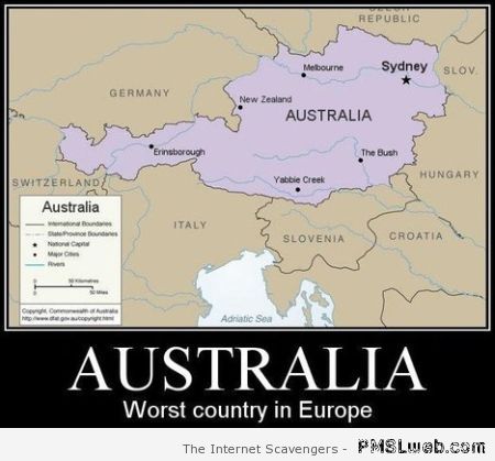 Australia worst country in Europe at PMSLweb.com
