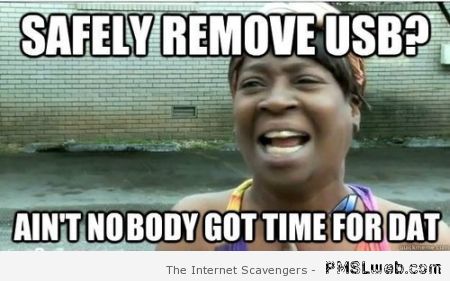 Safely remove USB funny at PMSLweb.com
