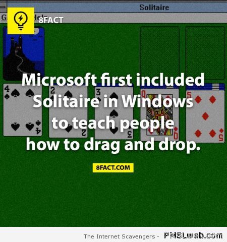 Windows solitaire fact  at PMSLweb.com