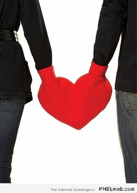 Dual heart shaped glove at PMSLweb.com