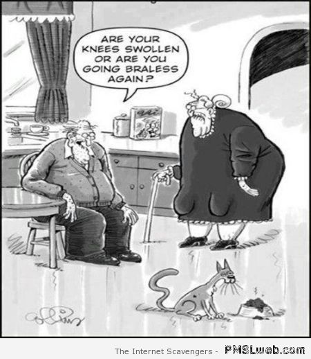 Are your knees swollen cartoon at PMSLweb.com