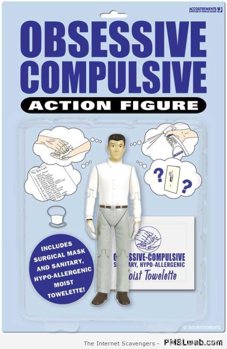 Obsessive compulsive action figure – Funny Tuesday collection at PMSLweb.com