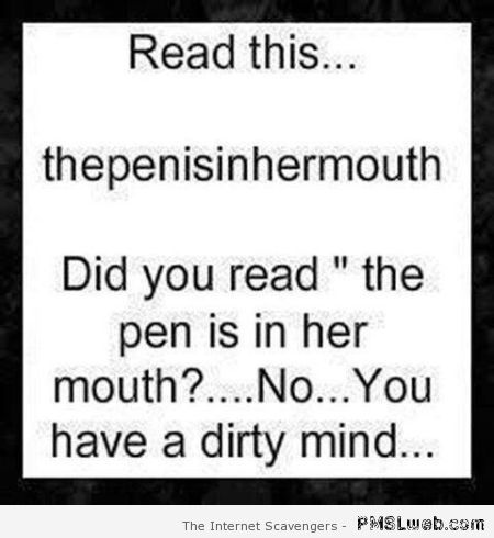 Read this dirty mind at PMSLweb.com