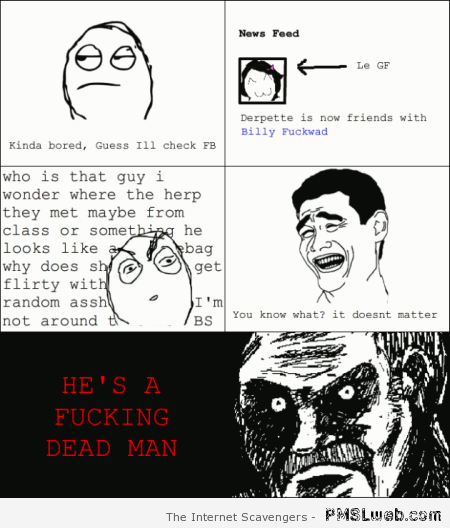 Jealous stalking boyfriend meme at PMSLweb.com