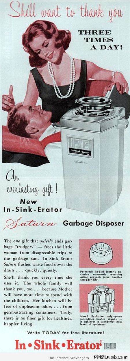 Vintage gift garbage disposer at PMSLweb.com