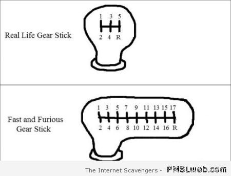 Gear stick in fast and furious - Monday lolz at PMSLweb.com