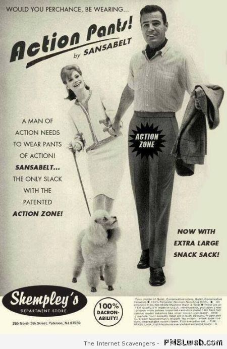 Vintage action pants – Valentine’s day humor at PMSLweb.com