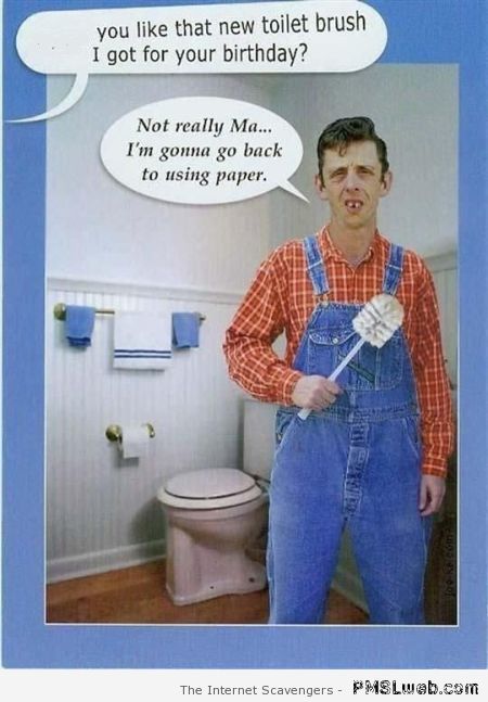 The new toilet brush humor at PMSLweb.com