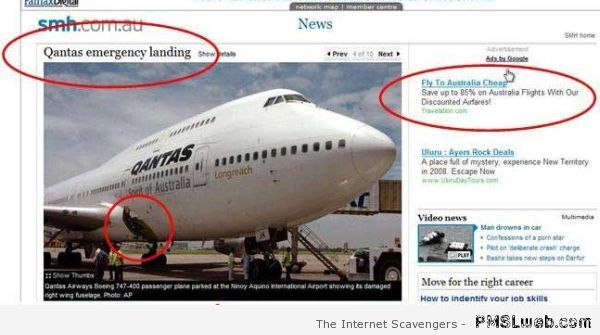 Qantas emergency landing funny at PMSLweb.com
