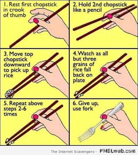 Chopsticks humor – Tgif funnies at PMSLweb.com