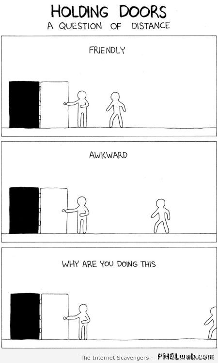Holding doors meme at PMSLweb.com
