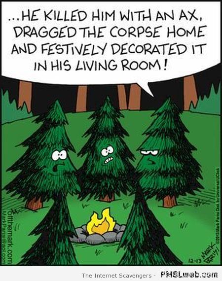 Christmas tree humor at PMSLweb.com