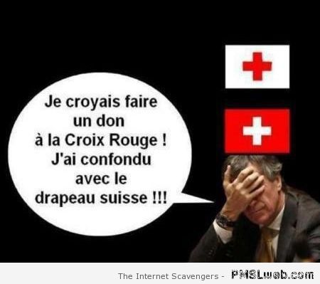 Don à la croix rouge humour at PMSLweb.com