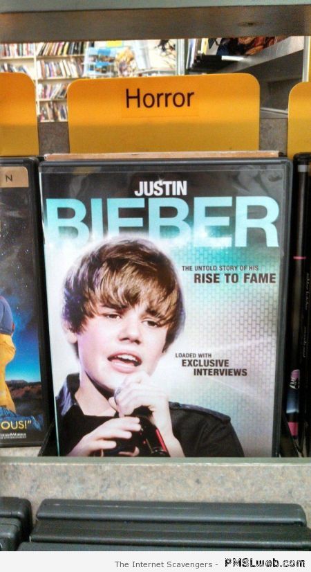 Justin Bieber DVD funny at PMSLweb.com