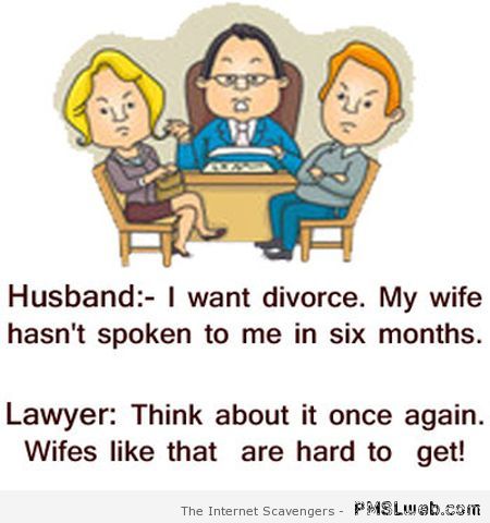 Husband who wants divorce joke at PMSLweb.com