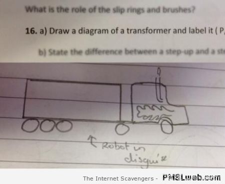Draw a diagram of a transformer humor at PMSLweb.com