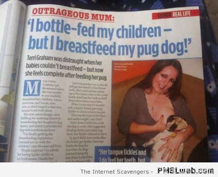I breastfeed my pug dog at PMSLweb.com