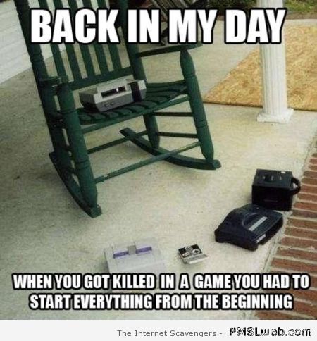 Back in my day gaming console meme at PMSLweb.com
