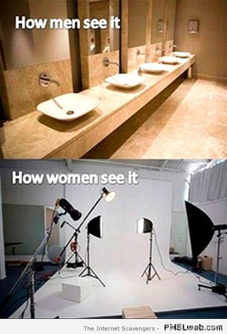 How women see the bathroom meme at PMSLweb.com