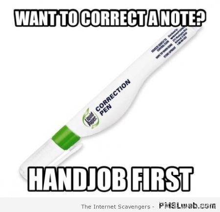 Correct a note handjob first at PMSLweb.com