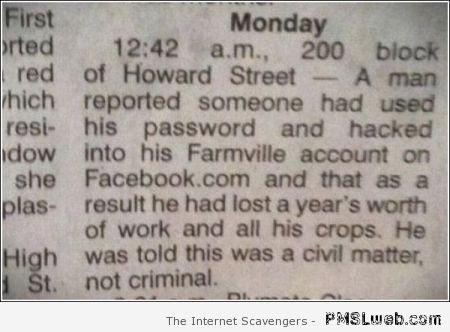 Farmville funny at PMSLweb.com