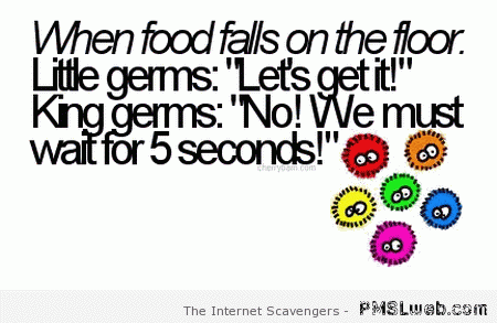 Funny germs 5 second rule at PMSLweb.com